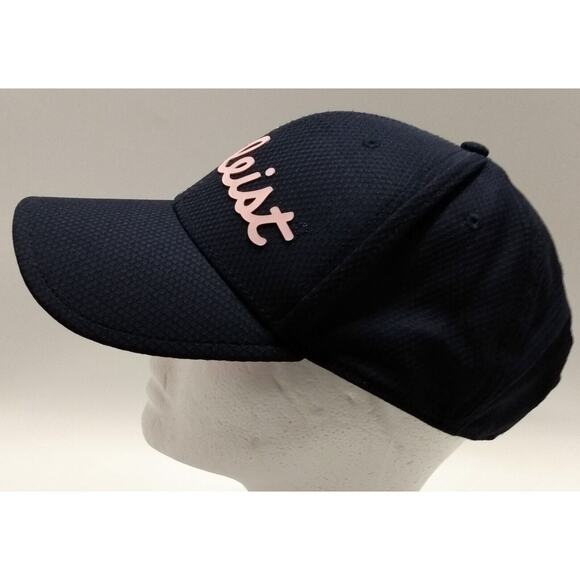 Titleist Golf Adjustable Hat Cap Front Rubber Logo Button Breathable Blue Pink - Picture 3 of 10